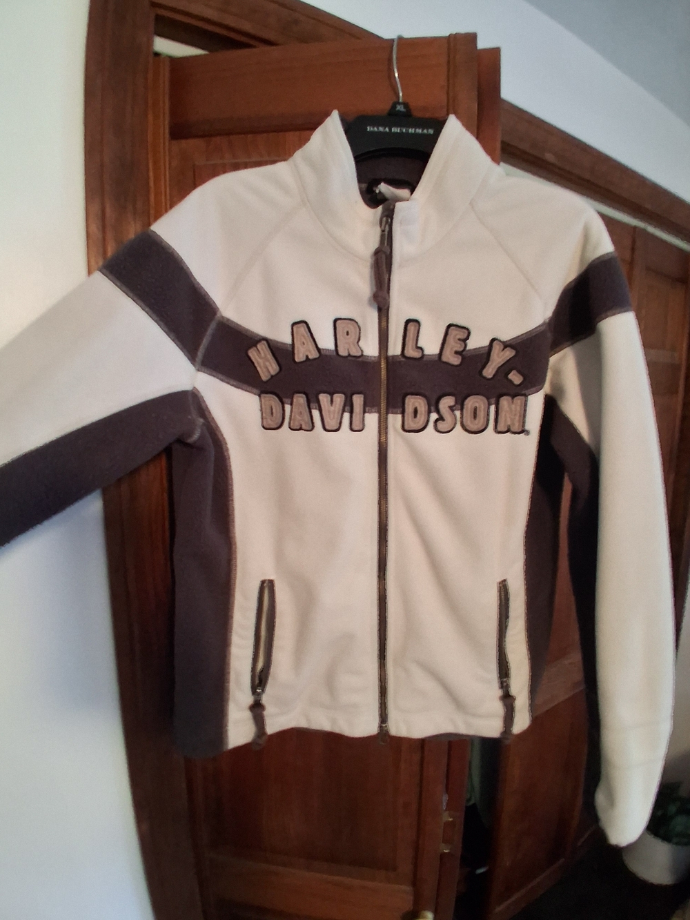 Harley-Davidson Cream and Grey Zip Jacket